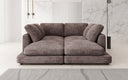 Designer loungebank Thalessa in ribstof