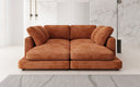 Designer loungebank Thalessa in ribstof