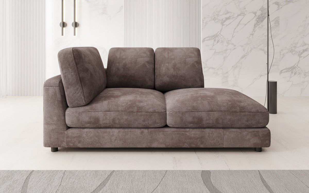 Designer Chaiselounge/Sofa Thalessa in Ribstof