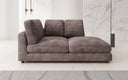Designer chaise longue/sofa Thalessa in ribstof