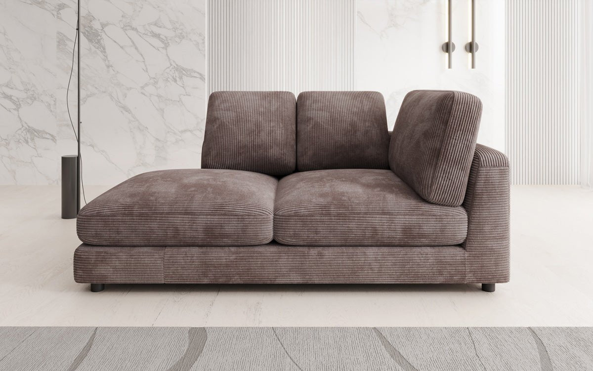 Designer Chaiselounge/Sofa Thalessa in Ribstof