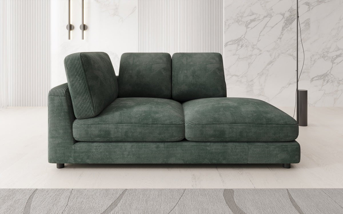 Designer Chaiselounge/Sofa Thalessa in Ribstof
