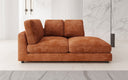Designer chaise longue/sofa Thalessa in ribstof