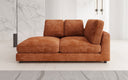 Designer chaise longue/sofa Thalessa in ribstof