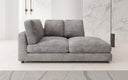 Designer chaise longue/sofa Thalessa in ribstof