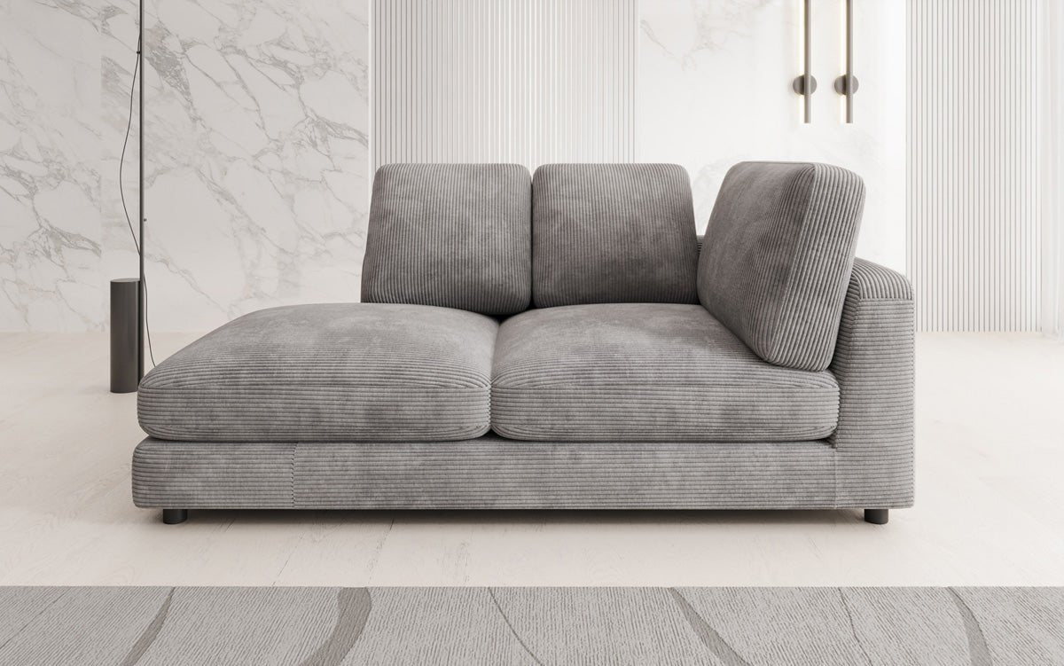 Designer Chaiselounge/Sofa Thalessa in Ribstof