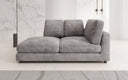 Designer chaise longue/sofa Thalessa in ribstof