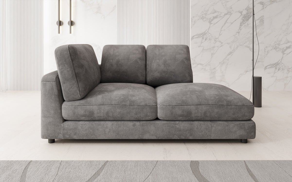 Designer Chaiselounge/Sofa Thalessa in Ribstof