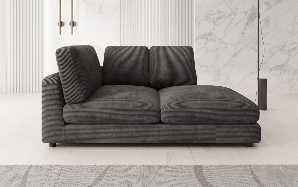 Designer Chaiselounge/Sofa Thalessa in Ribstof