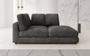 Designer chaise longue/sofa Thalessa in ribstof