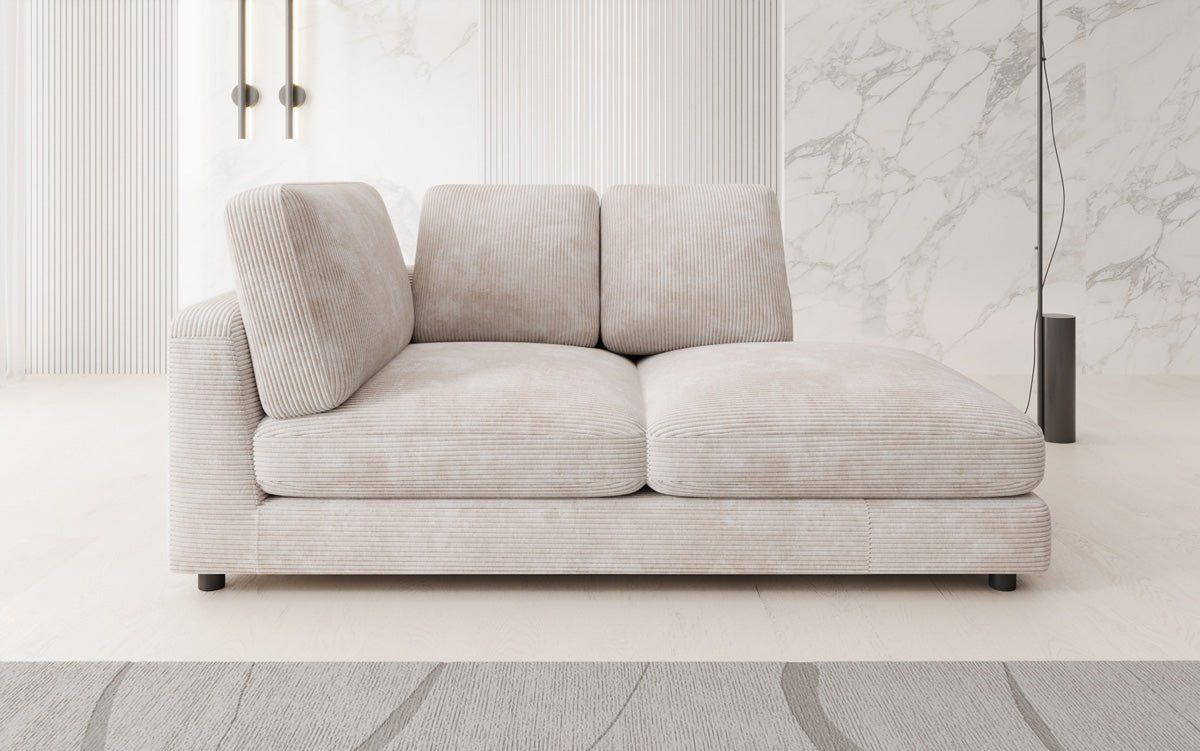 Designer Chaiselounge/Sofa Thalessa in Ribstof
