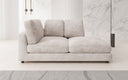 Designer chaise longue/sofa Thalessa in ribstof