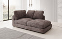 Designer chaise longue/sofa Thalessa in ribstof