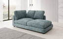 Designer chaise longue/sofa Thalessa in ribstof