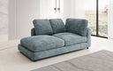 Designer chaise longue/sofa Thalessa in ribstof