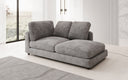 Designer chaise longue/sofa Thalessa in ribstof