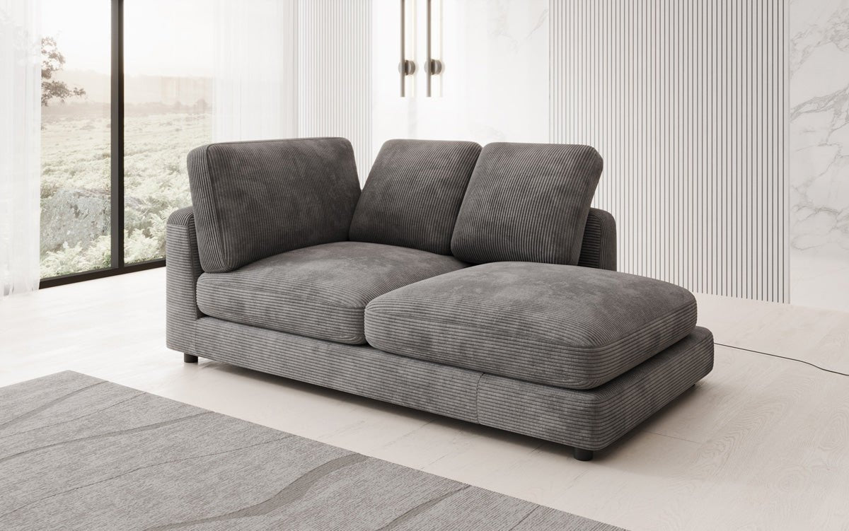 Designer Chaiselounge/Sofa Thalessa in Ribstof