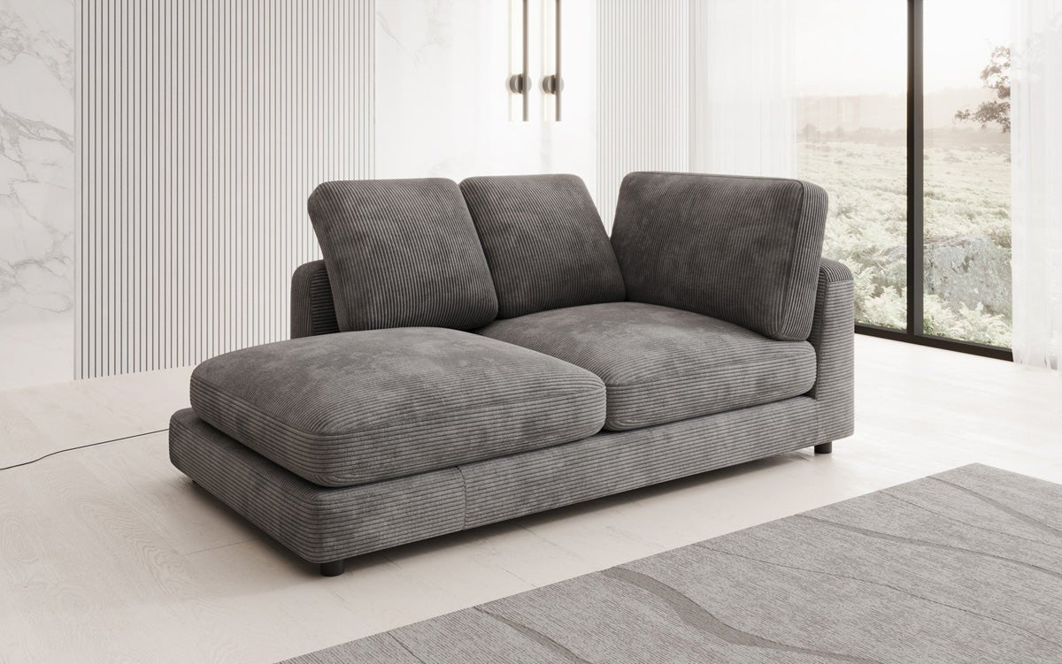 Designer Chaiselounge/Sofa Thalessa in Ribstof