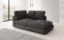 Designer chaise longue/sofa Thalessa in ribstof