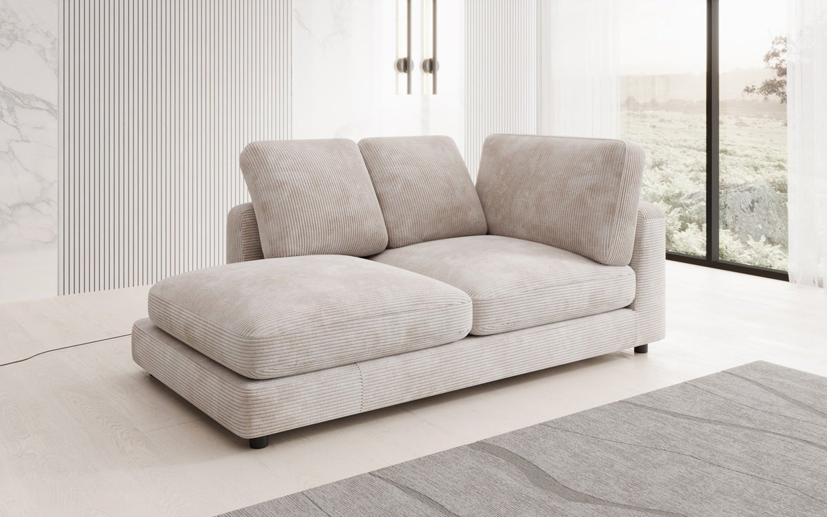 Designer Chaiselounge/Sofa Thalessa in Ribstof