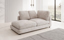 Designer chaise longue/sofa Thalessa in ribstof
