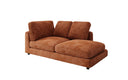 Designer chaise longue/sofa Thalessa in ribstof