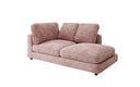 Designer chaise longue/sofa Thalessa in ribstof