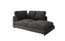 Designer chaise longue/sofa Thalessa in ribstof