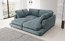 Designer loungebank Thalessa in ribstof