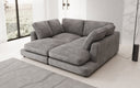 Designer loungebank Thalessa in ribstof
