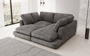 Designer loungebank Thalessa in ribstof