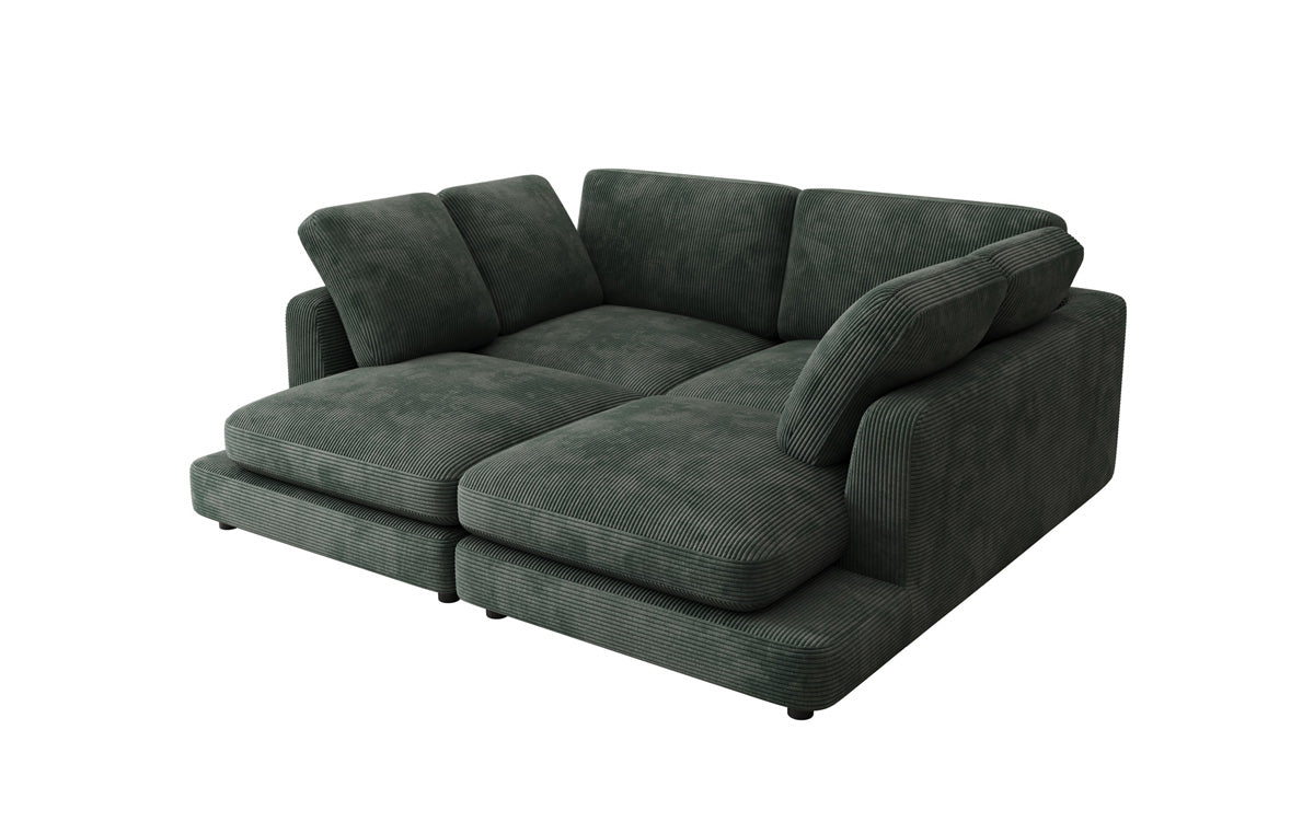 Designer loungebank Thalessa in ribstof