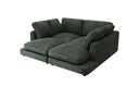 Designer loungebank Thalessa in ribstof