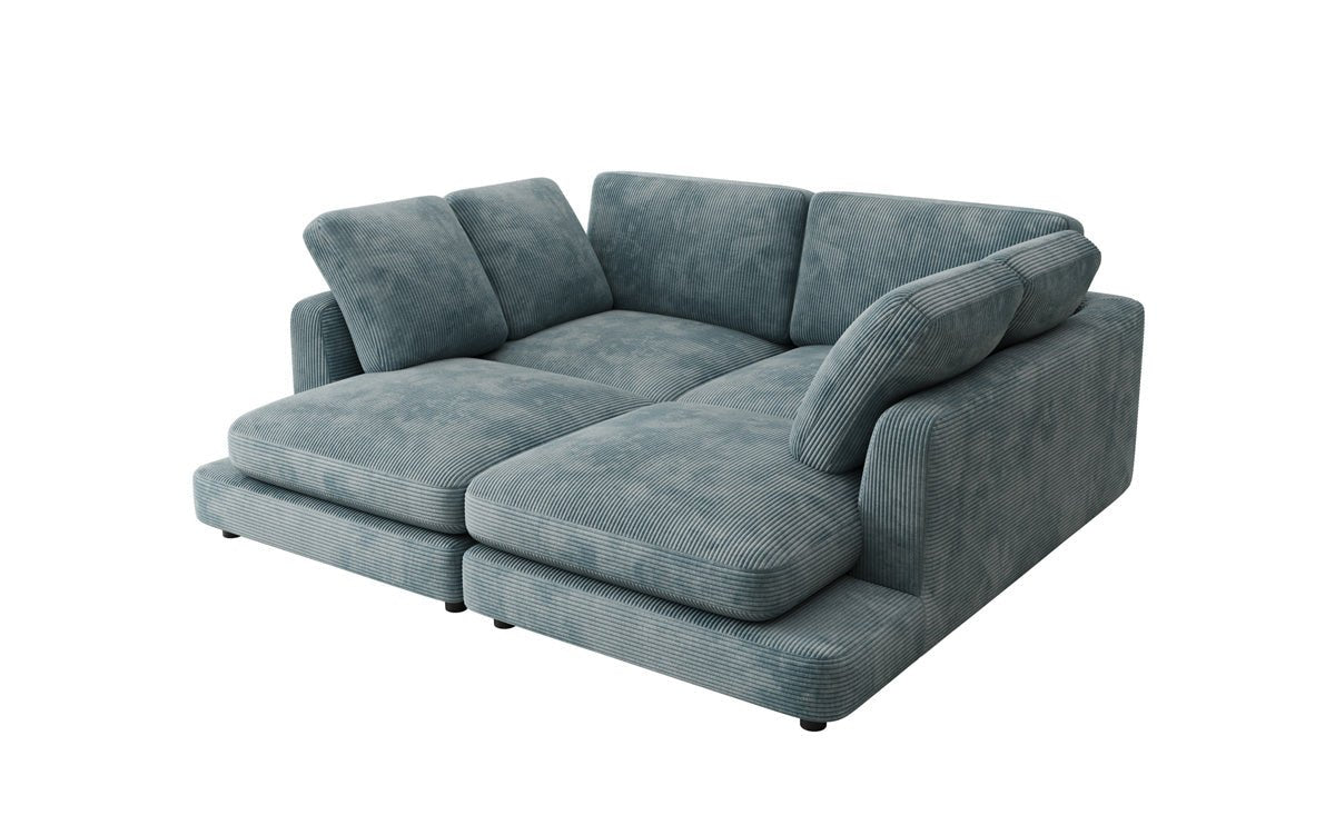 Designer loungebank Thalessa in ribstof