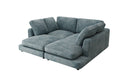 Designer loungebank Thalessa in ribstof