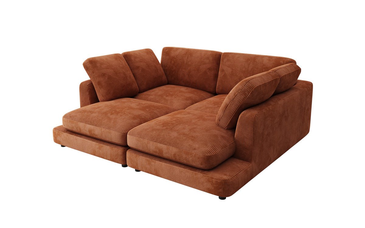 Designer loungebank Thalessa in ribstof