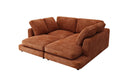 Designer loungebank Thalessa in ribstof