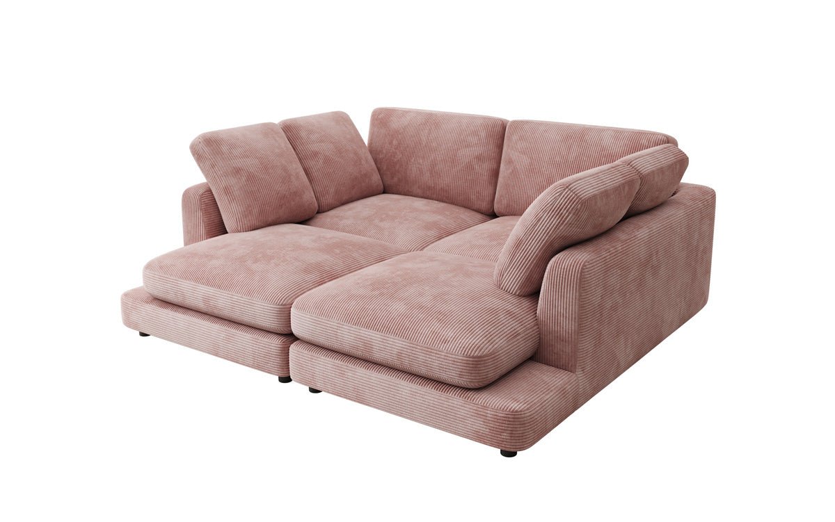 Designer loungebank Thalessa in ribstof