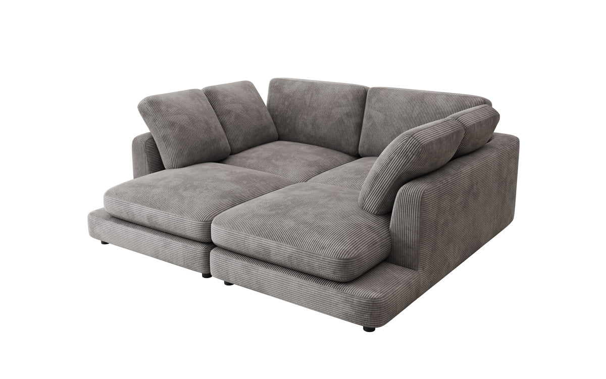 Designer loungebank Thalessa in ribstof
