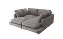 Designer loungebank Thalessa in ribstof