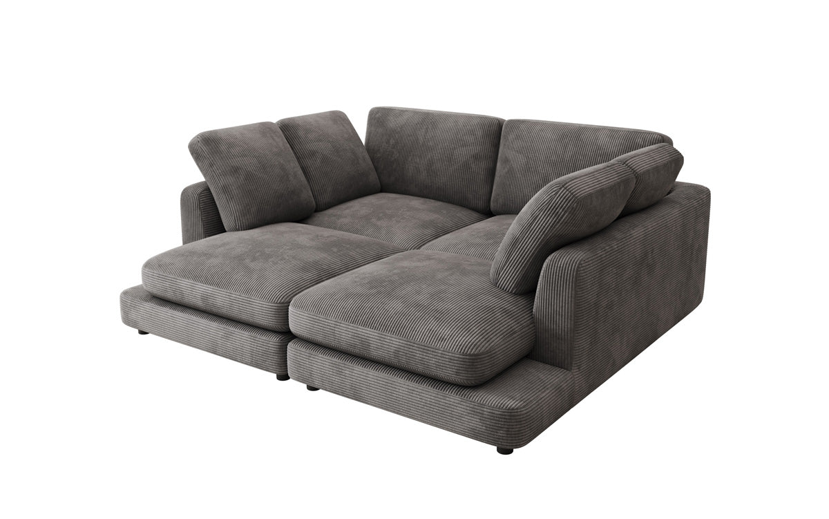 Designer loungebank Thalessa in ribstof