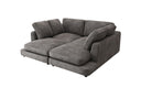 Designer loungebank Thalessa in ribstof