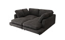 Designer loungebank Thalessa in ribstof