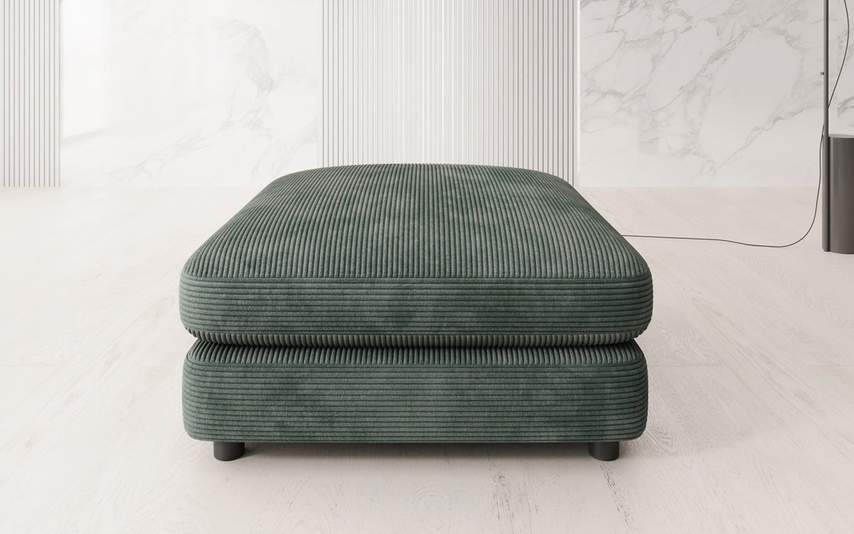 Bijzetkruk Thalessa in Ribstof 90x90cm