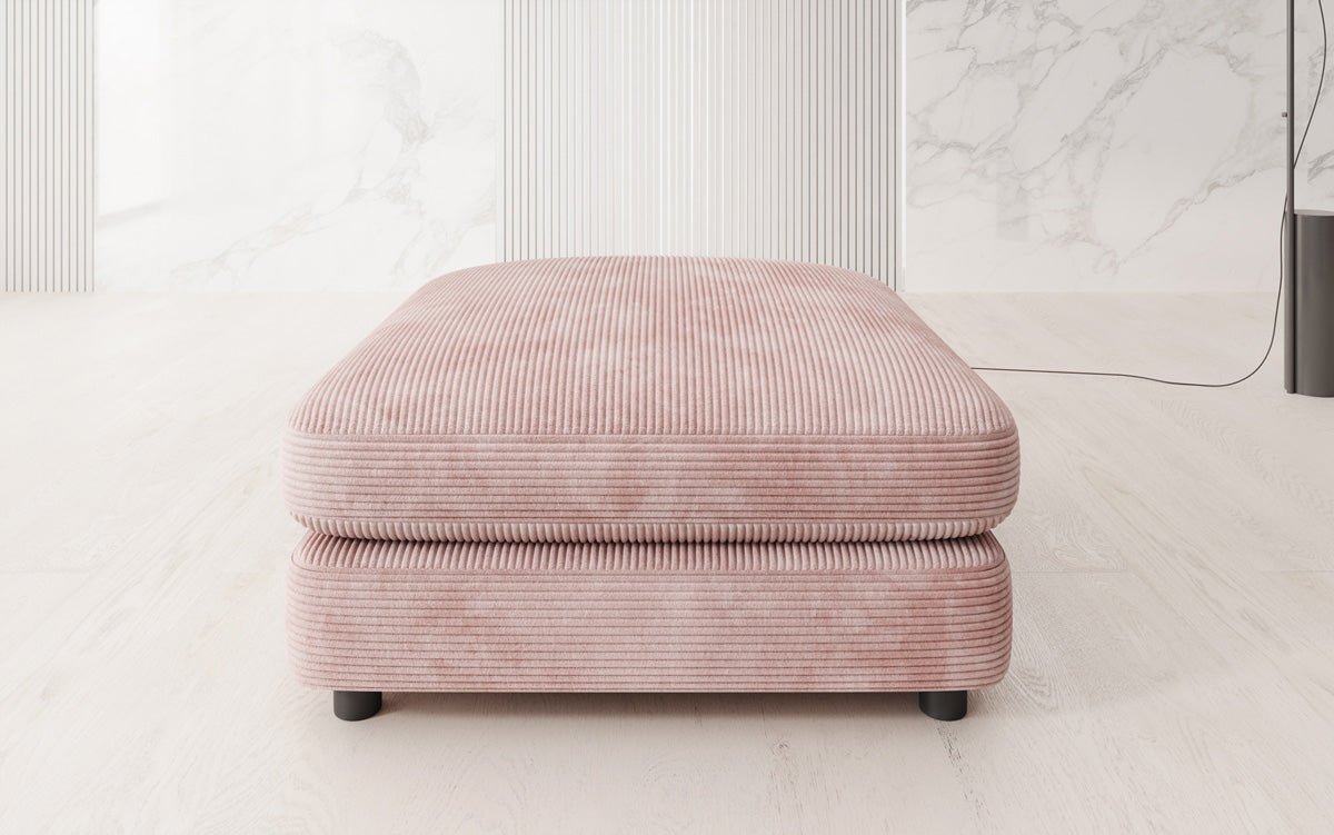 Bijzetkruk Thalessa in Ribstof 90x90cm