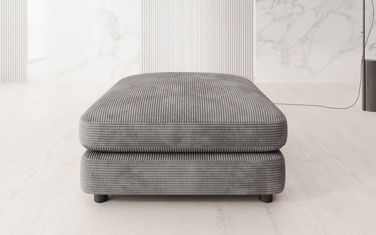 Bijzetkruk Thalessa in Ribstof 90x90cm