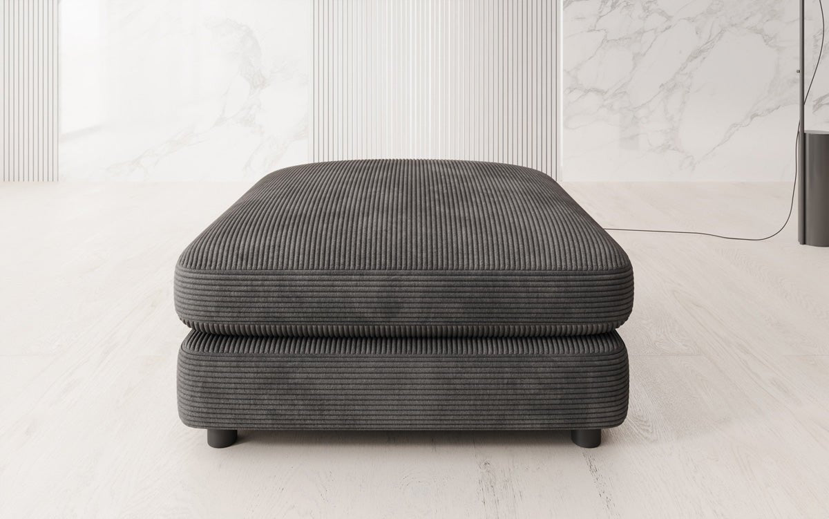 Bijzetkruk Thalessa in Ribstof 90x90cm