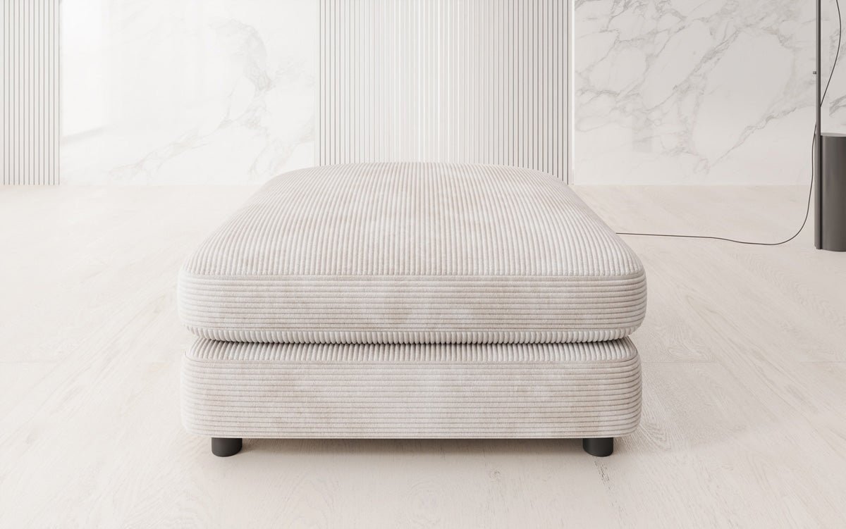 Bijzetkruk Thalessa in Ribstof 90x90cm