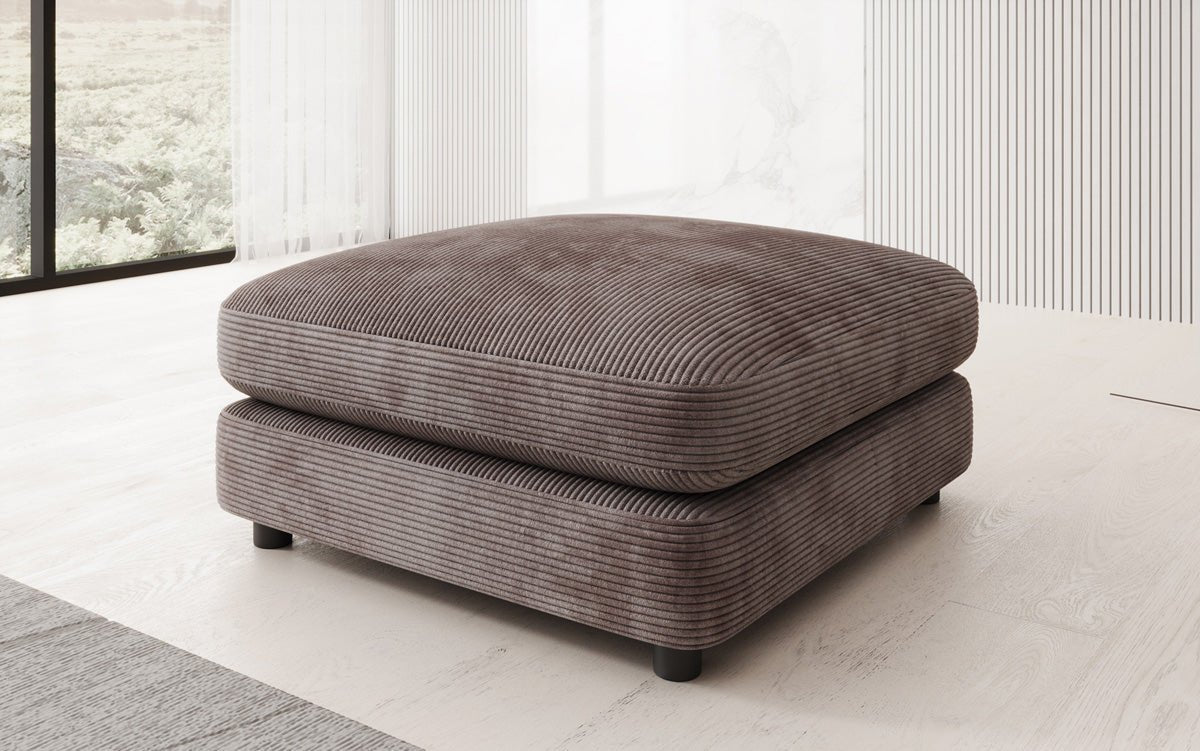 Bijzetkruk Thalessa in Ribstof 90x90cm