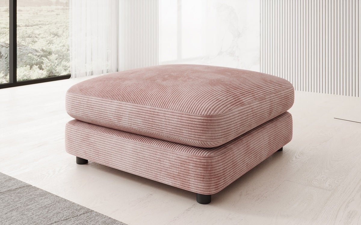 Bijzetkruk Thalessa in Ribstof 90x90cm